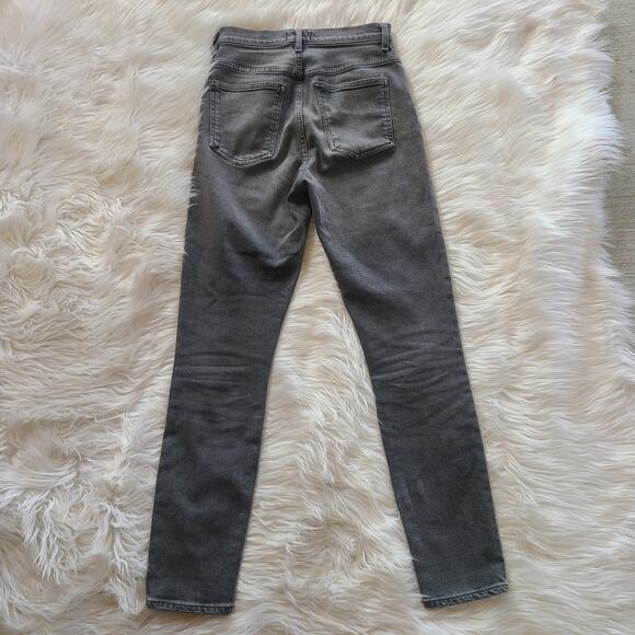 Agolde Pinch Waist Skinny in Interlude Size 26 Jeans Gray Wash 5 Pocket Denim - Picture 4 of 7